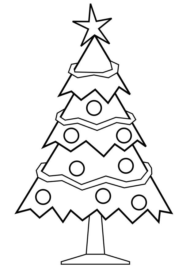 albero di natale Disegno da colorare albero di natale