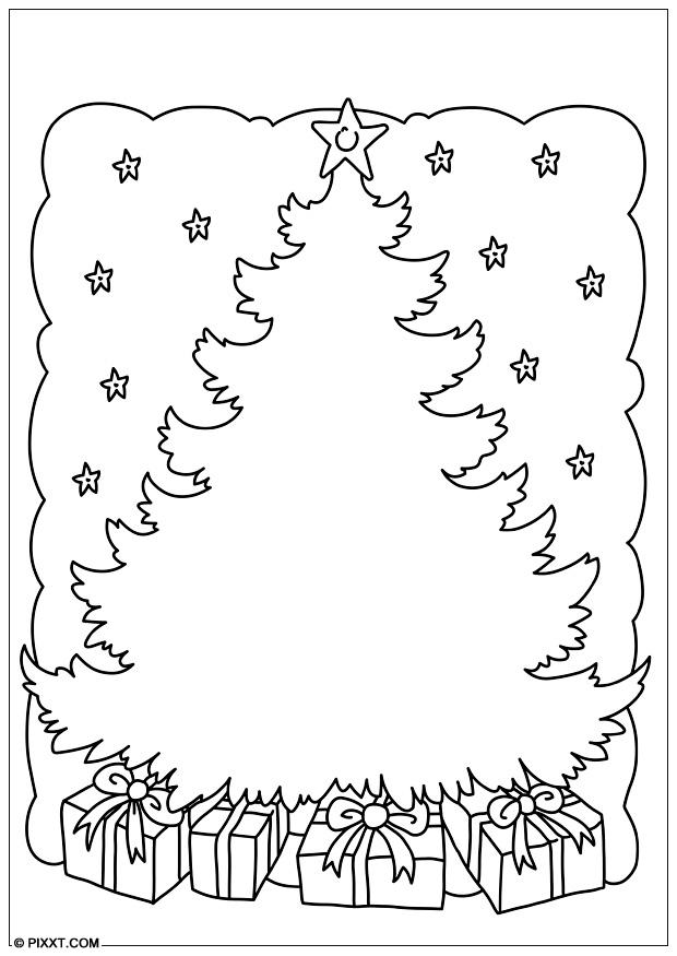 Disegno da colorare albero di natale