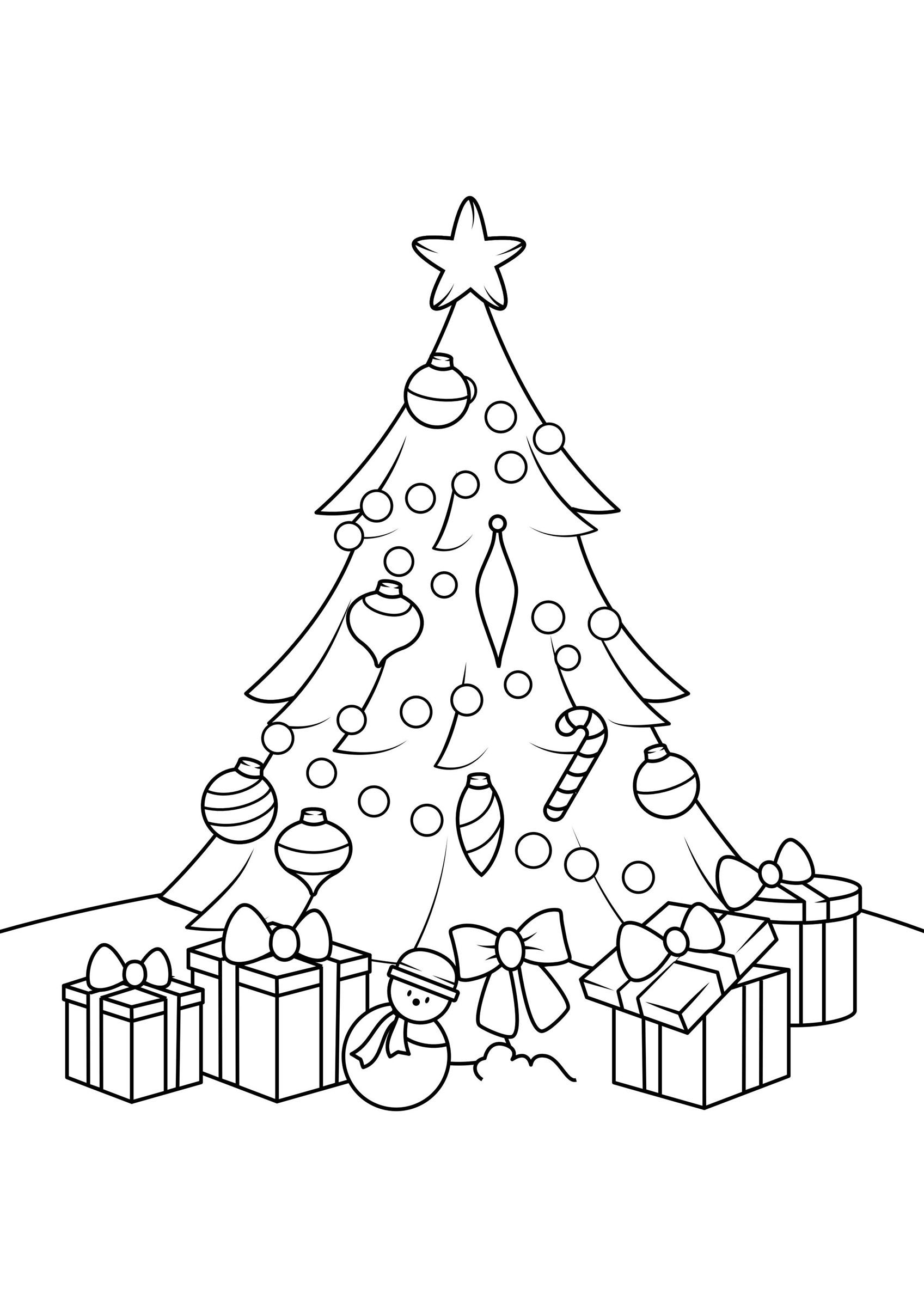 albero di natale Disegno da colorare albero di natale