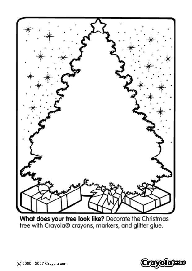 albero di natale Disegno da colorare albero di natale