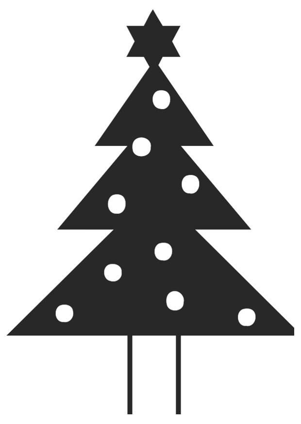 albero di natale con stella Disegno da colorare albero di natale con stella
