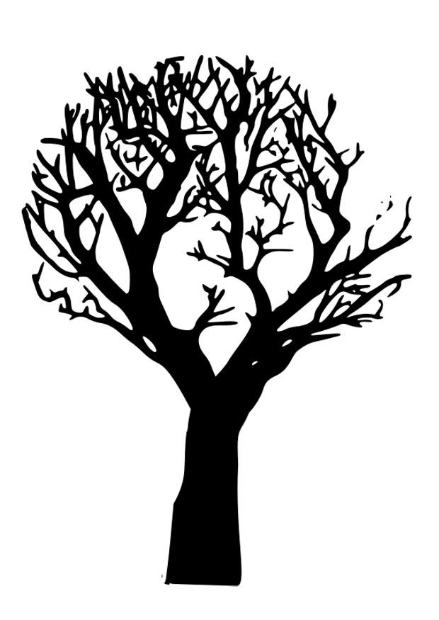 Disegno da colorare albero morto
