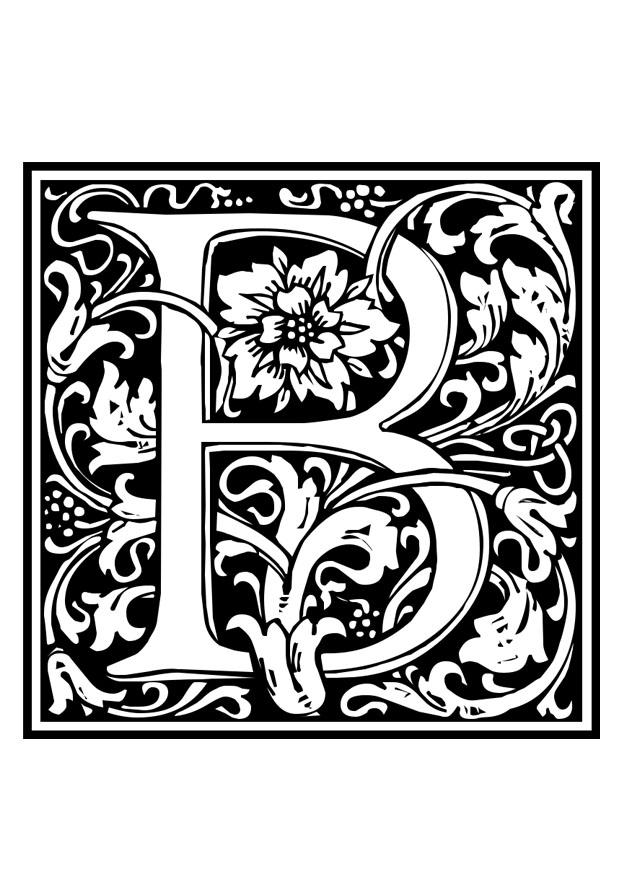 alfabeto decorativo - b Disegno da colorare alfabeto decorativo - b