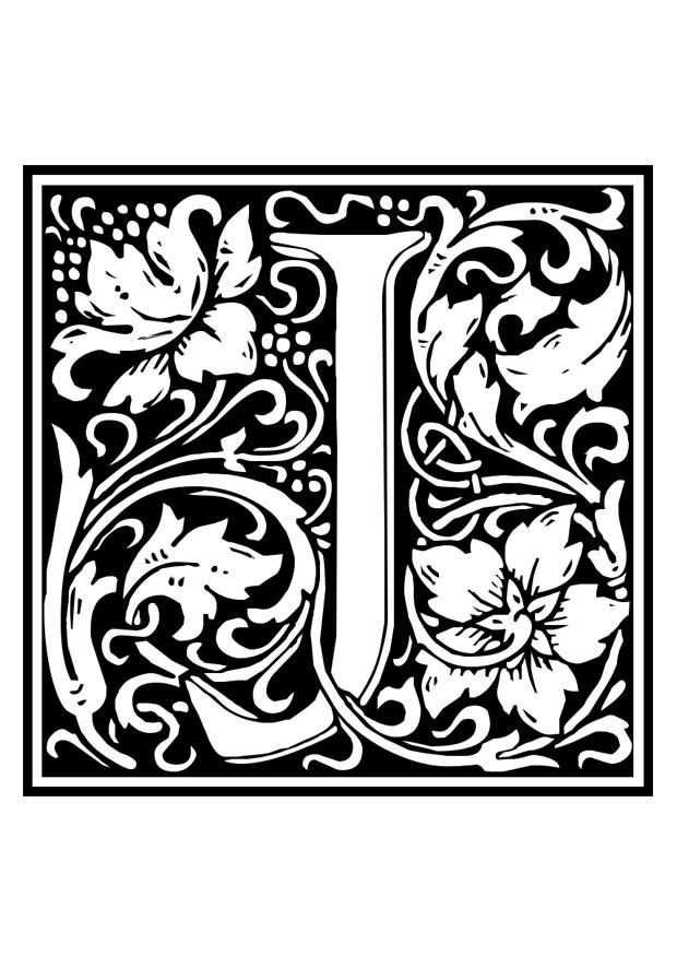 alfabeto decorativo - j Disegno da colorare alfabeto decorativo - j
