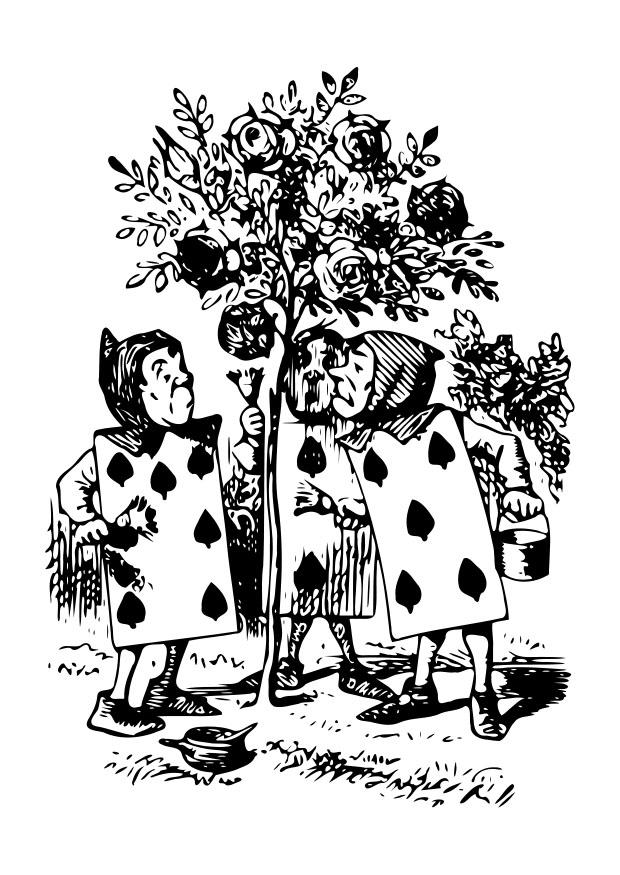 alice nel paese delle meraviglie - carte Disegno da colorare alice nel paese delle meraviglie - carte