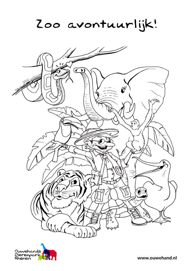 allo zoo Disegno da colorare allo zoo