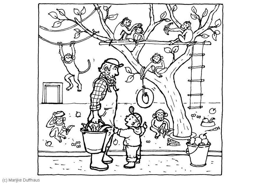 allo zoo Disegno da colorare allo zoo