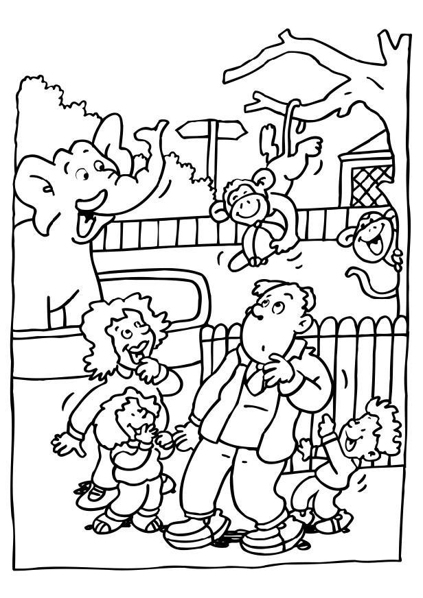 allo zoo Disegno da colorare allo zoo