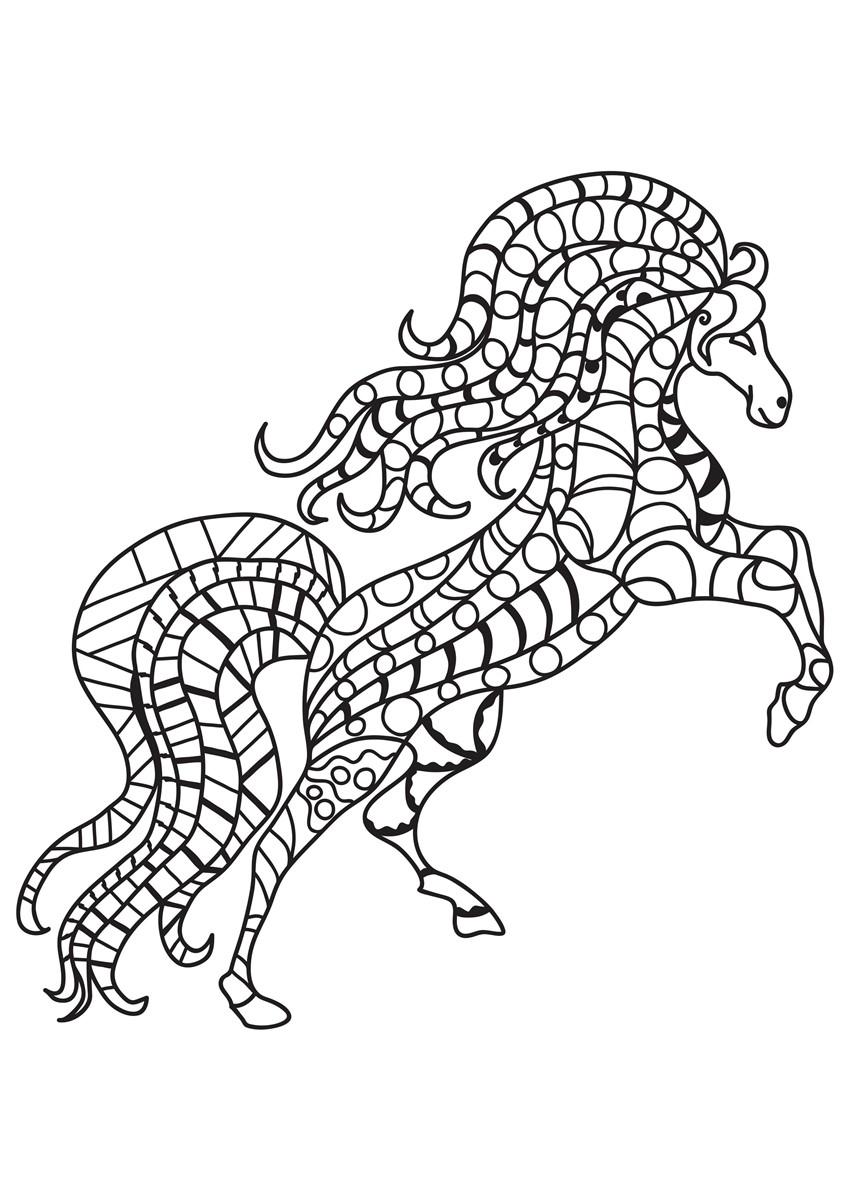 alza i cavalli Disegno da colorare alza i cavalli