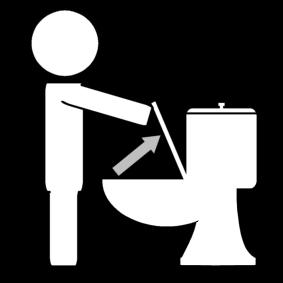 alzare la tazza del wc Disegno da colorare alzare la tazza del wc