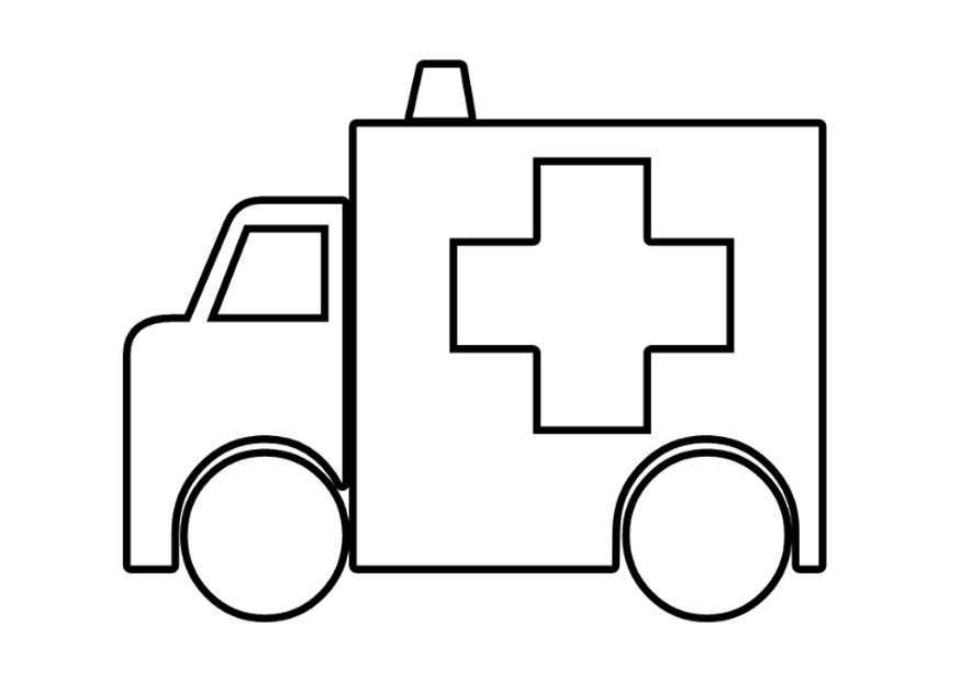 ambulanza Disegno da colorare ambulanza