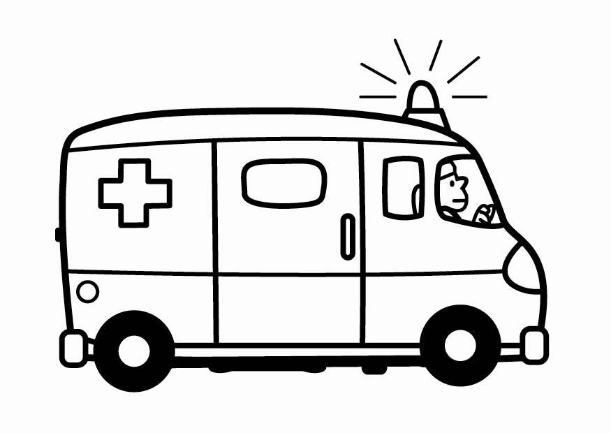 ambulanza Disegno da colorare ambulanza