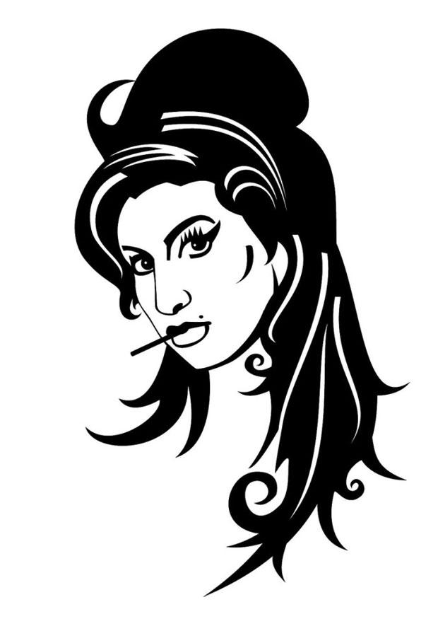 amy winehouse, Disegno da colorare amy winehouse,