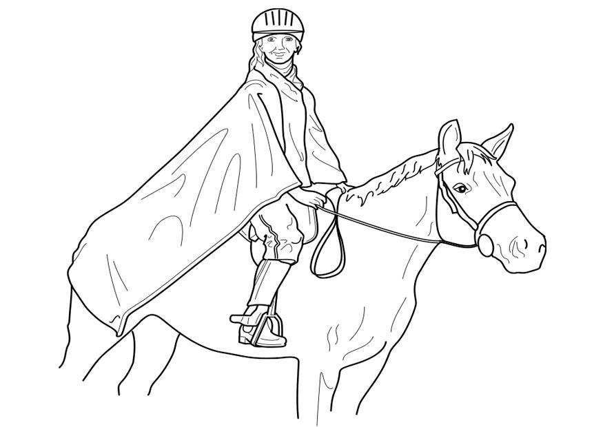 andare a cavallo Disegno da colorare andare a cavallo