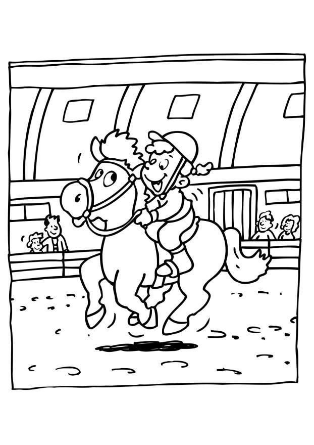 andare a cavallo Disegno da colorare andare a cavallo