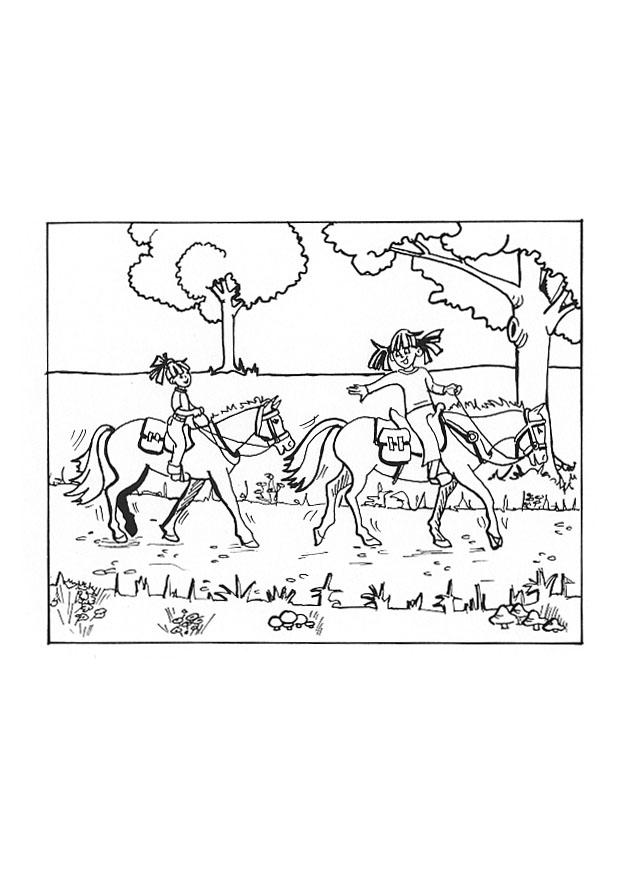 andare a cavallo Disegno da colorare andare a cavallo