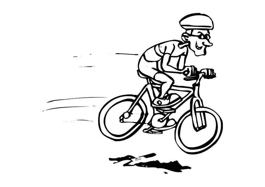andare in bici Disegno da colorare andare in bici