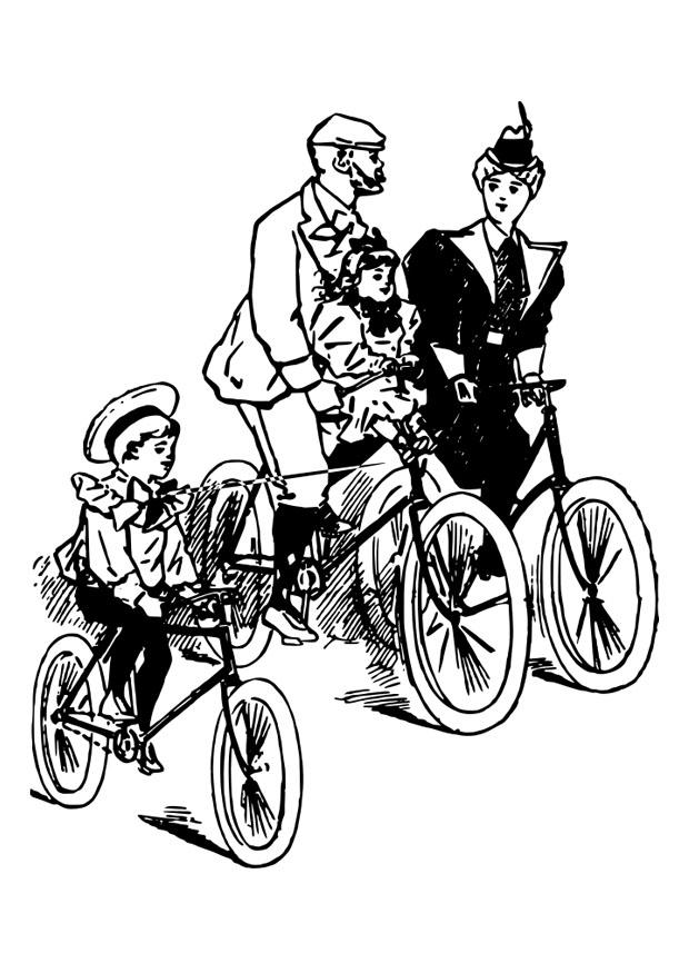 andare in bicicletta Disegno da colorare andare in bicicletta