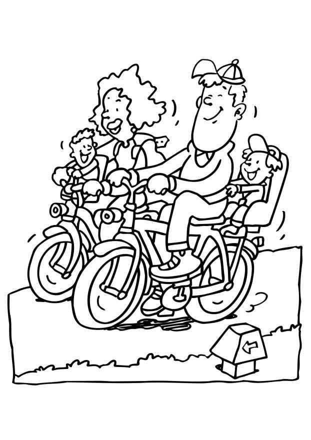 andare in bicicletta Disegno da colorare andare in bicicletta