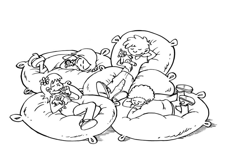 angolo del sonno Disegno da colorare angolo del sonno