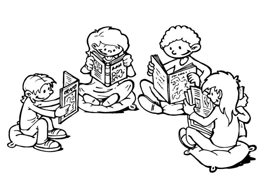 angolo di lettura Disegno da colorare angolo di lettura