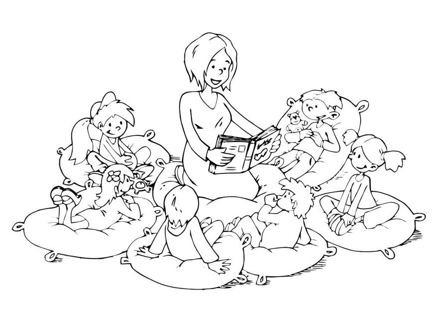 angolo di lettura Disegno da colorare angolo di lettura