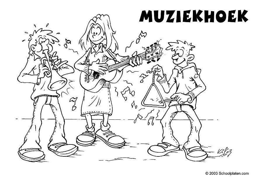 angolo musicale Disegno da colorare angolo musicale