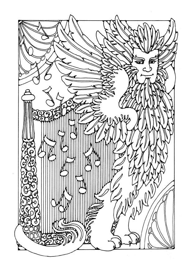 animale di fantasia Disegno da colorare animale di fantasia