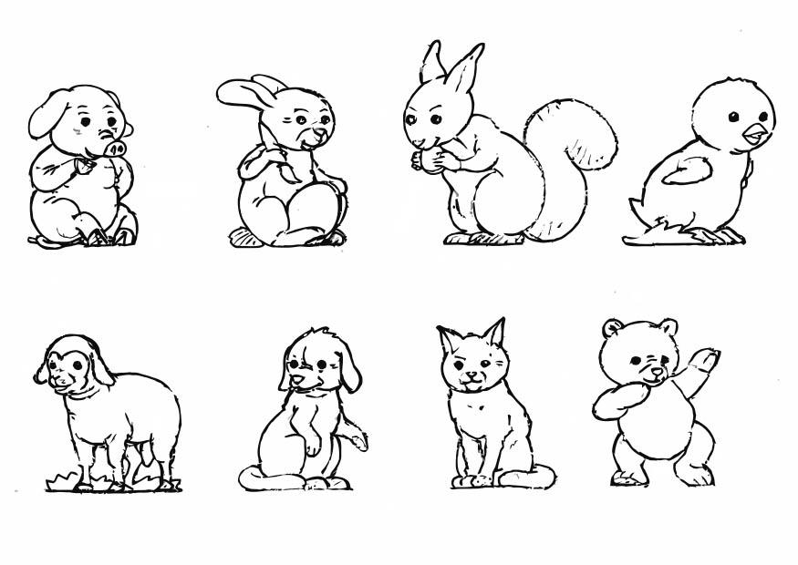 animali - collezione Disegno da colorare animali - collezione