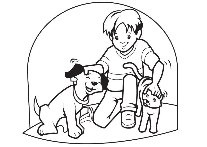 animali domestici - cane Disegno da colorare animali domestici - cane
