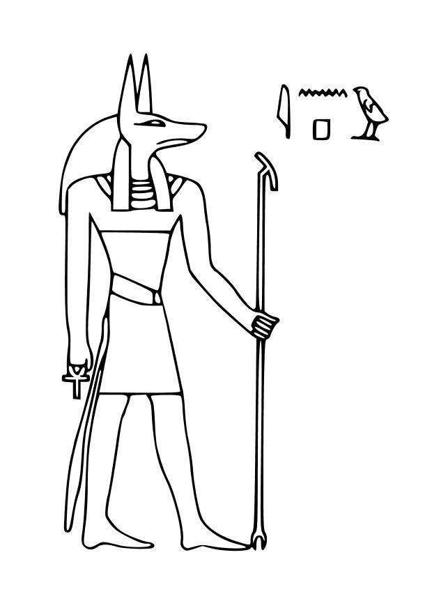 anubis Disegno da colorare anubis