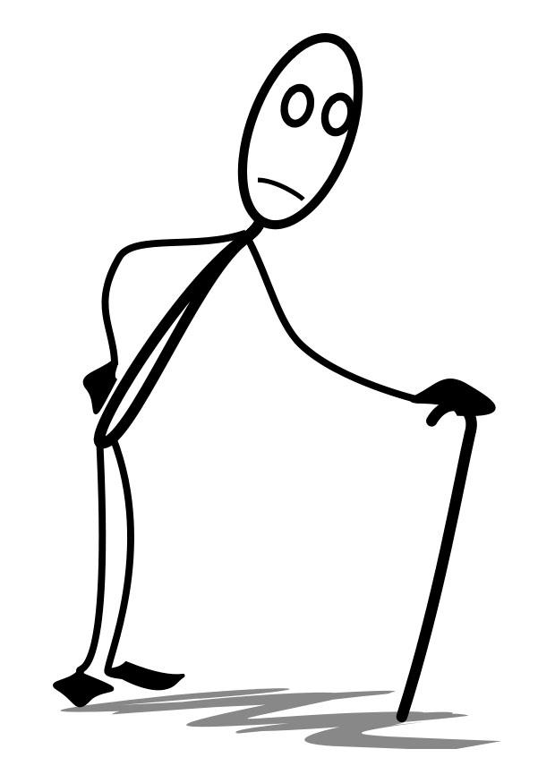 anziano Disegno da colorare anziano