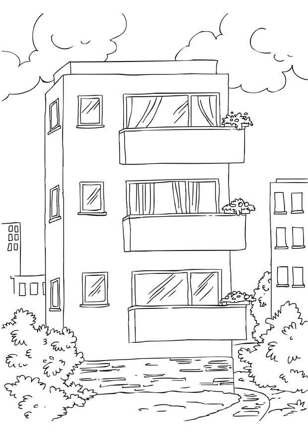 appartamento Disegno da colorare appartamento
