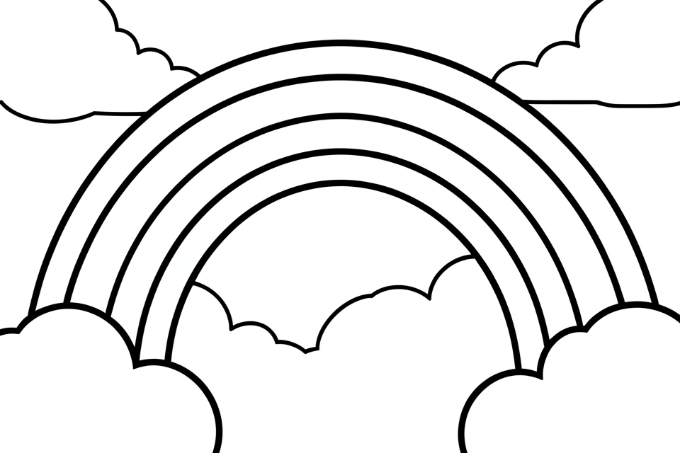 arcobaleno Disegno da colorare arcobaleno