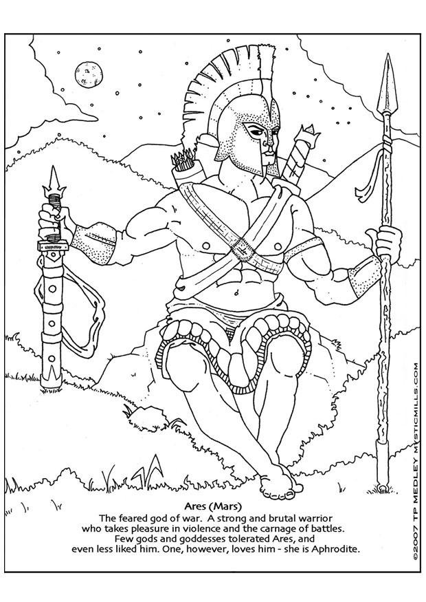 ares - marte Disegno da colorare ares - marte