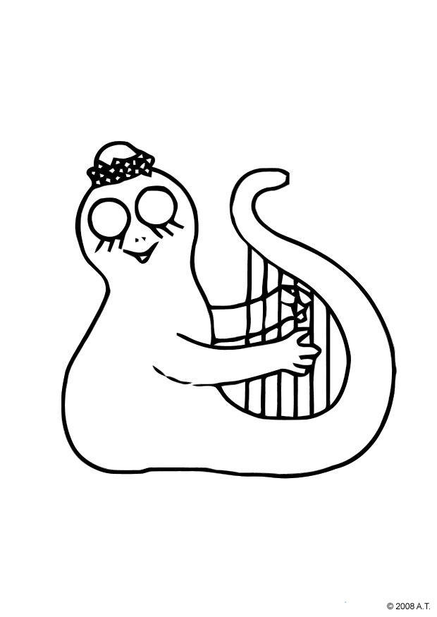 arpa barbapapa Disegno da colorare arpa barbapapa