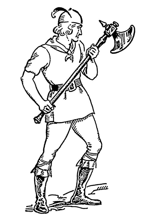 ascia da guerra Disegno da colorare ascia da guerra