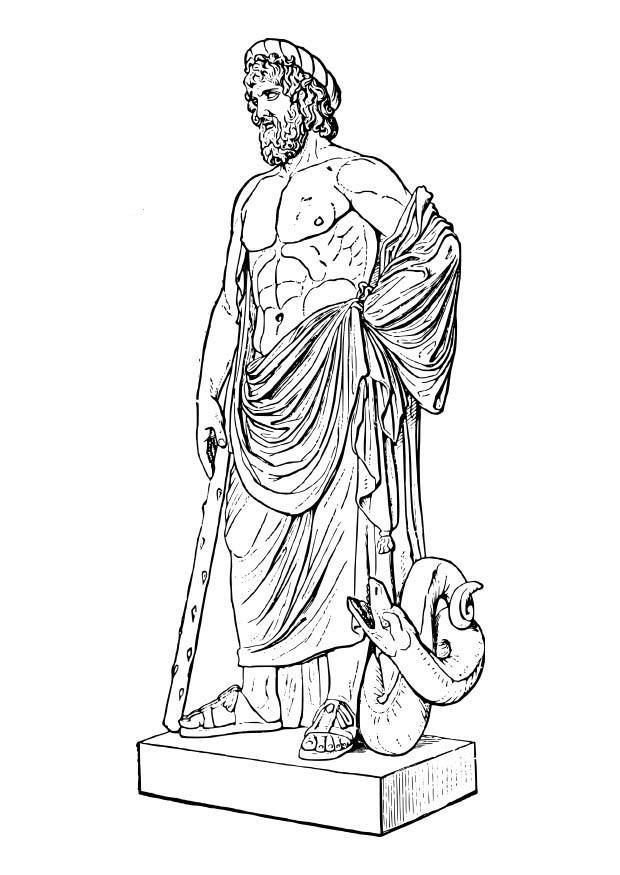 Disegno da colorare asclepios