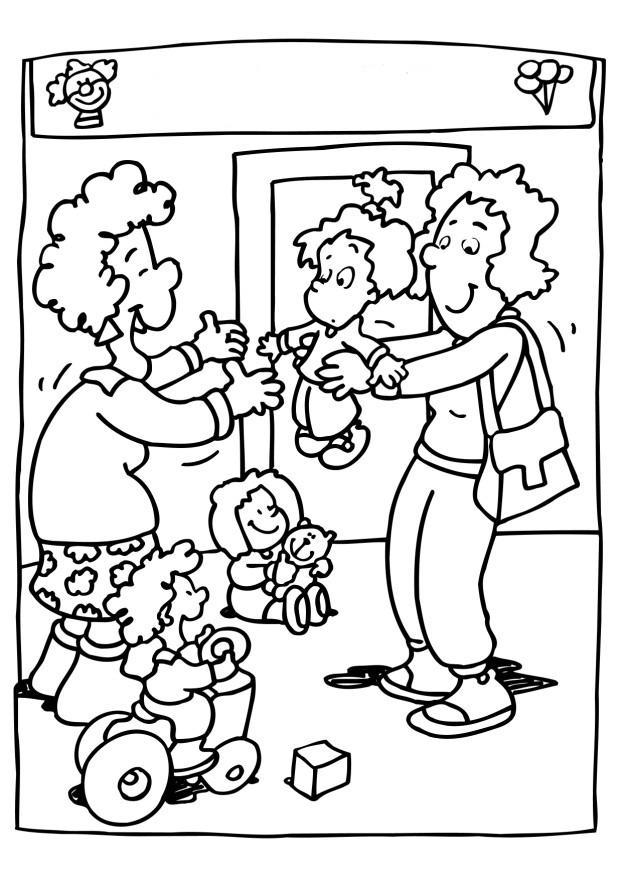 asilo - nido Disegno da colorare asilo - nido