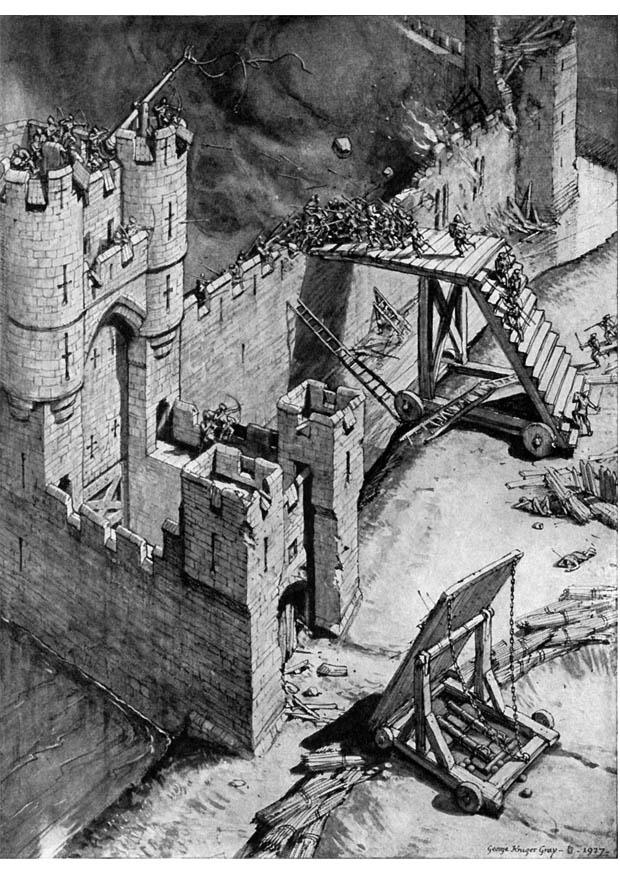assalto al castello Disegno da colorare assalto al castello