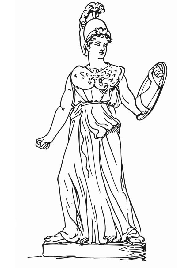 athena Disegno da colorare athena