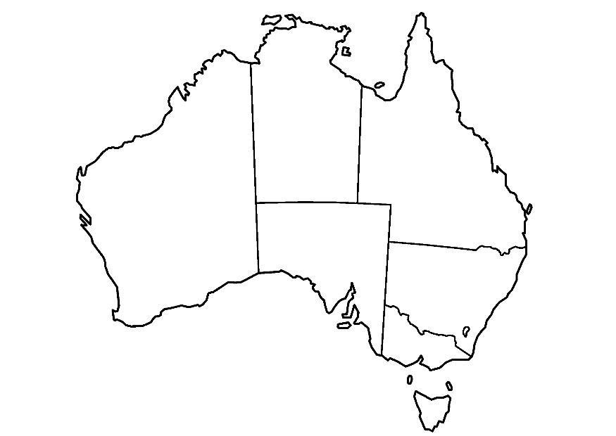 australia Disegno da colorare australia