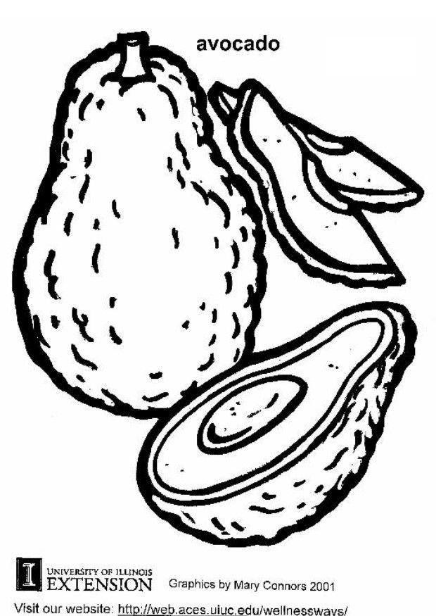 avocado Disegno da colorare avocado