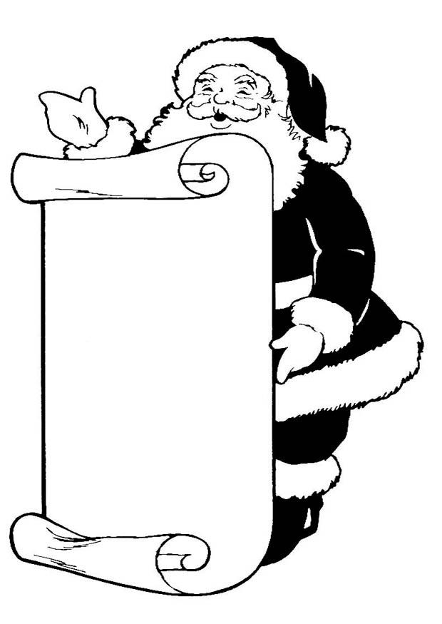 Disegno da colorare babbo natale