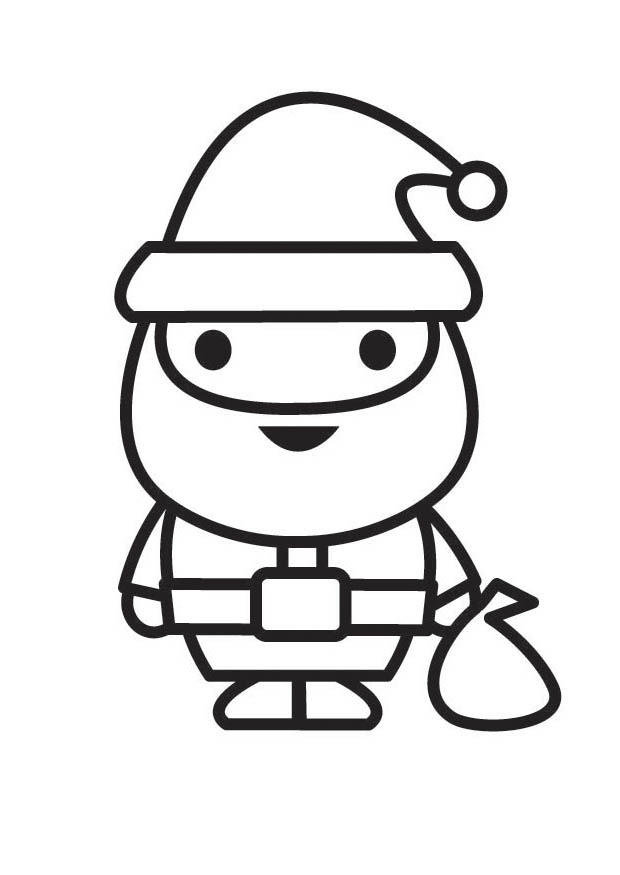 babbo natale Disegno da colorare babbo natale
