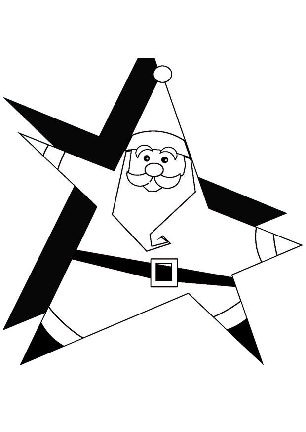 Disegno da colorare babbo natale 1a