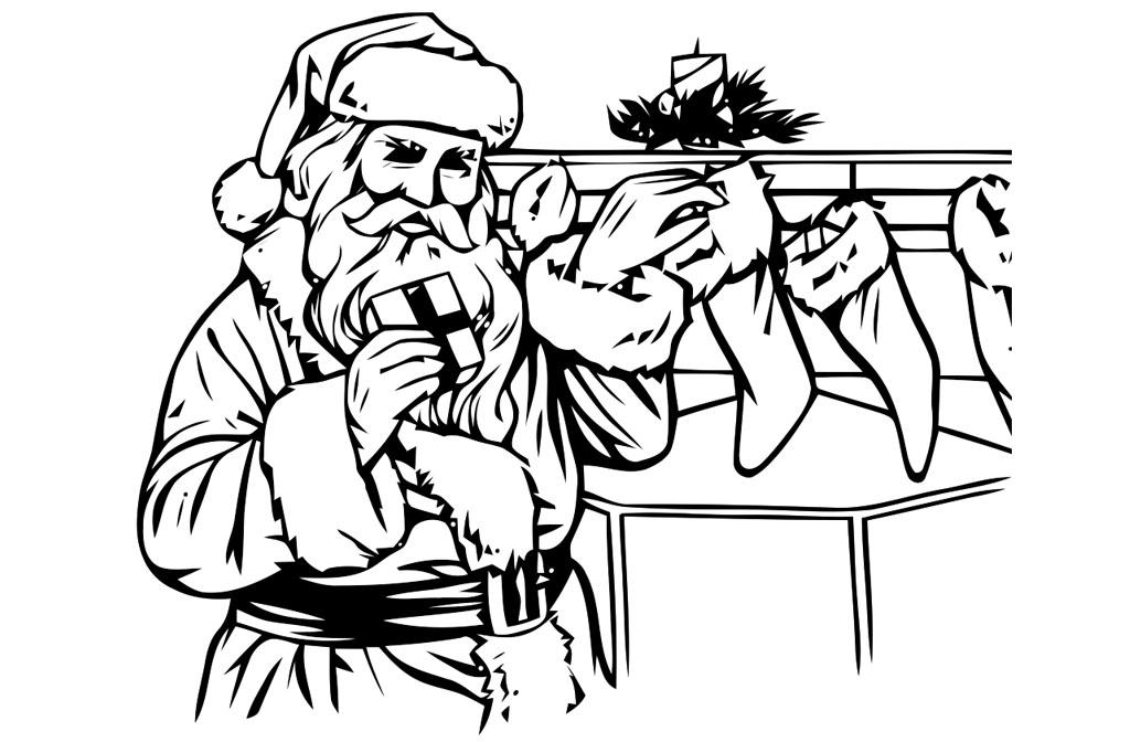 Disegno da colorare babbo natale