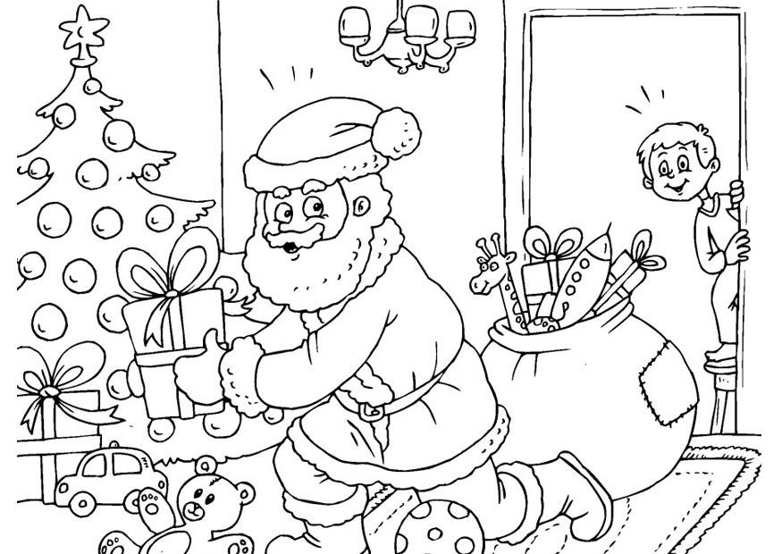 babbo natale Disegno da colorare babbo natale