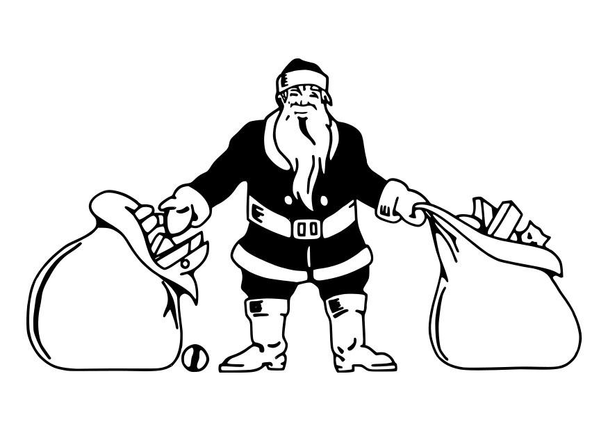 babbo natale Disegno da colorare babbo natale