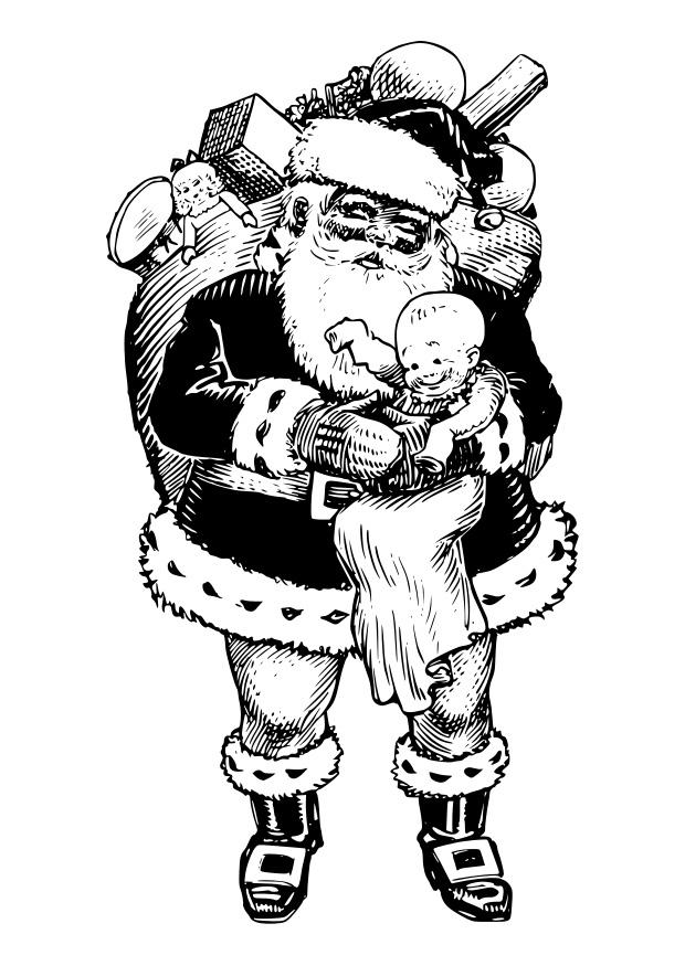 babbo natale Disegno da colorare babbo natale